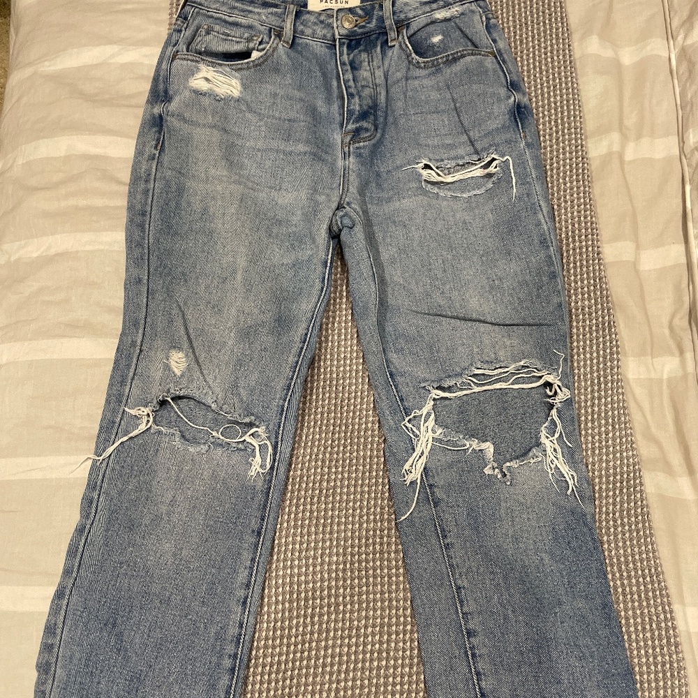Pac Sun Distressed Mom Jeans